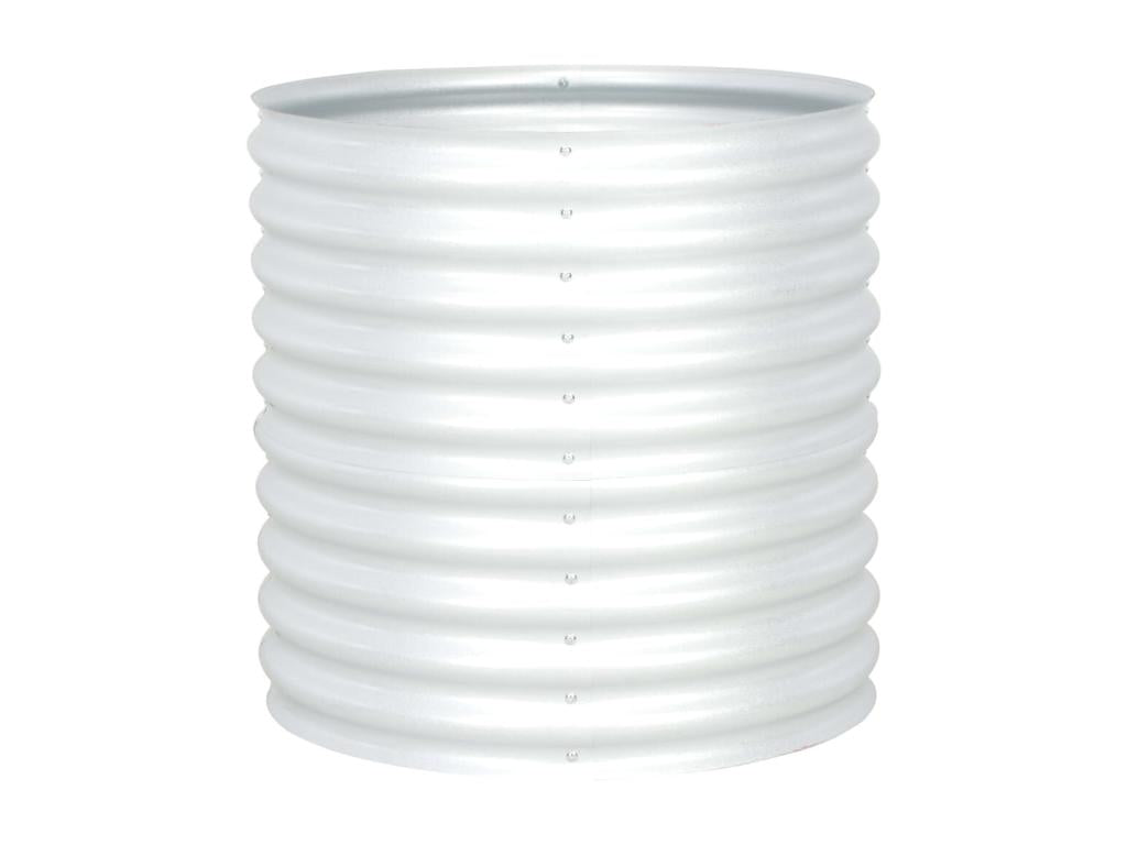 Raised garden bed 80x80x81 cm Galvanized steel Silver HKLQ81657