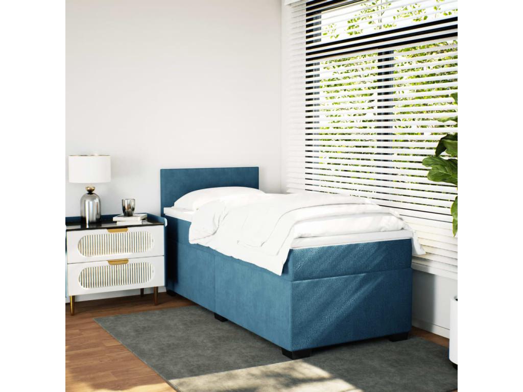 Dormeva bed base with blue 90x200 cm velvet mattress HEYH19180