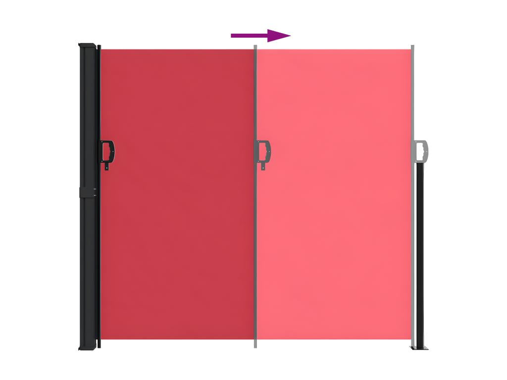 Red retractable side awning 180x300 cm SBSB00958