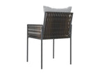 Garden chairs and cushions, set of 4, brown, 54x61x83 cm, rattan, KEIR43215