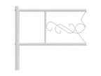 Metal bed frame with white headboard 90x200 cm RIYA97158