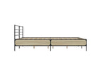 Lysvia oak bed frame 200x200 engineered wood and metal UBAM90544
