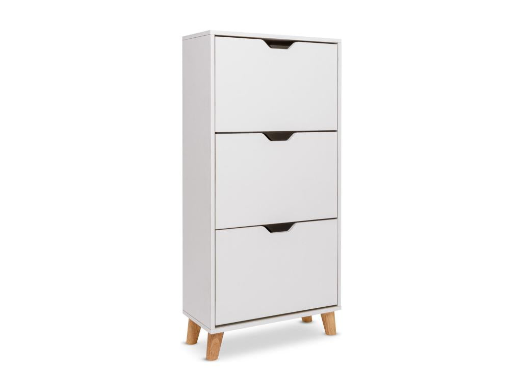 Dormeva - Shoe cabinet with 3 minimalist wooden shelves, holds up to 18 pairs JSAW78327