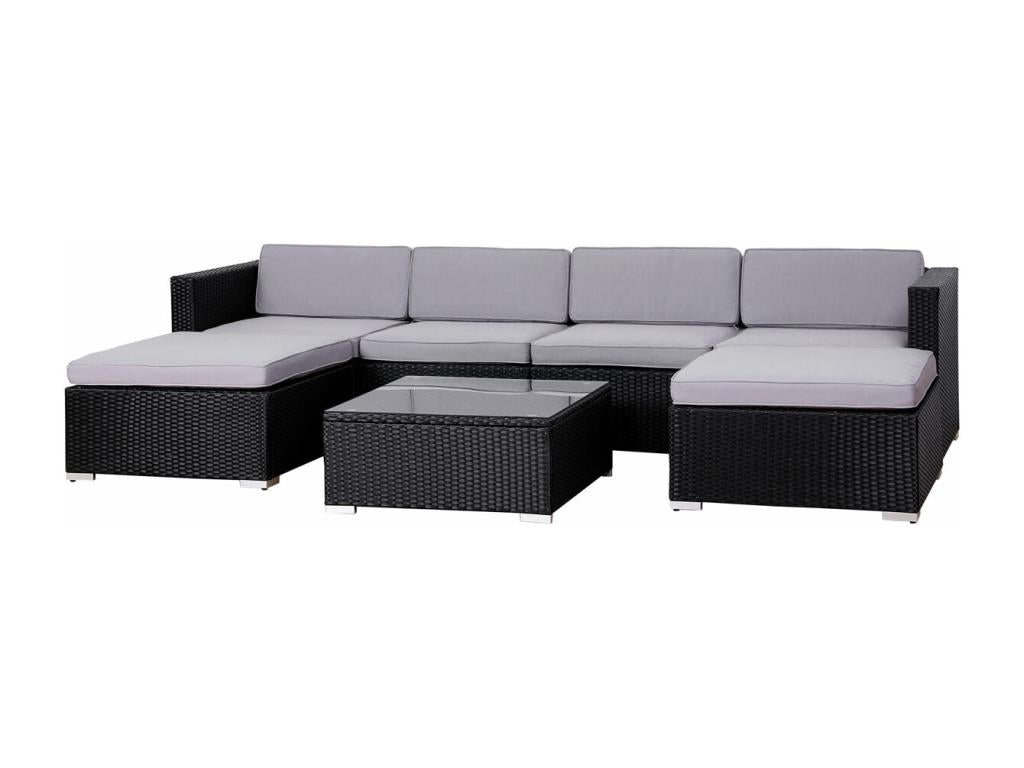 Dormeva Garden Furniture Set with Polyrattan Cover, Black RIYD67424