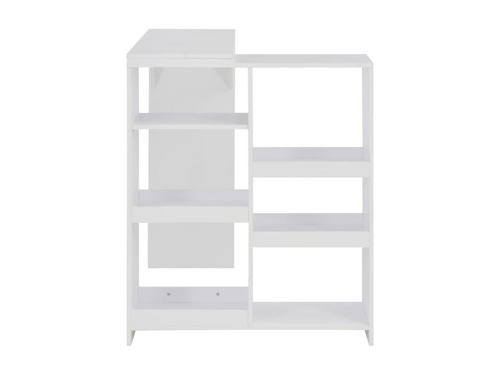Bar table with removable shelf, white, 138x39x110 cm, JLSO46227