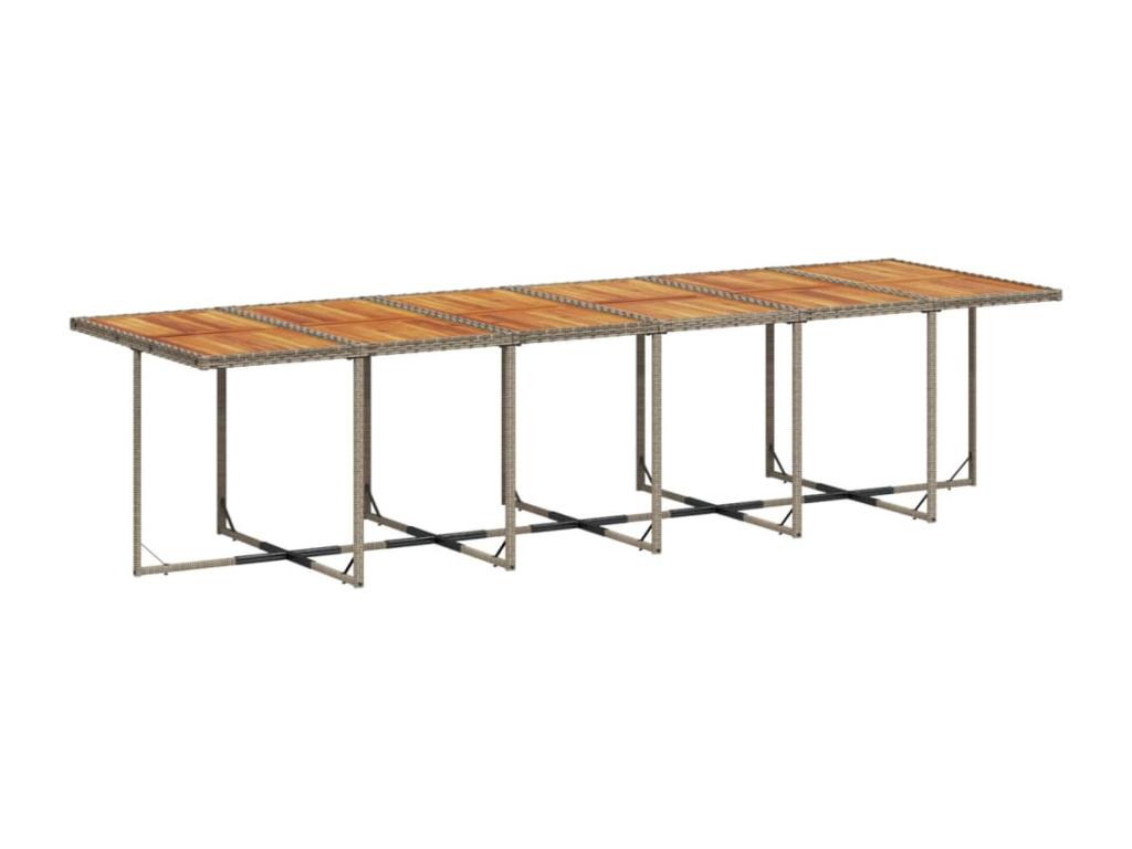 17-piece garden dining set and cushions in woven resin UWCW84267