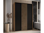 Lysvia 1 Sliding Door Wardrobe 205.2/170/60 3 Doors Lysvia/Black RGZH26377