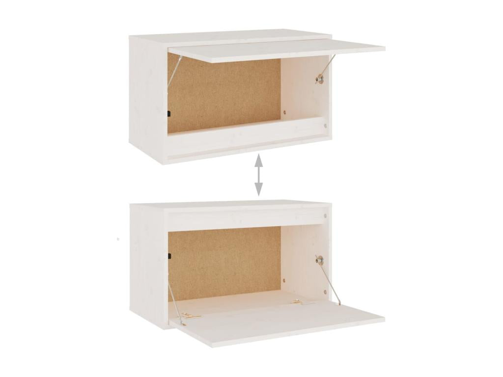 5-Piece TV Unit, White, Solid Pine Wood QIDV83405