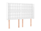 White LED Headboard 147x16x118/128 cm Faux Leather DMUY21124