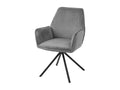 Lysvia-G67 dining chair in dark grey velvet UWZU80562