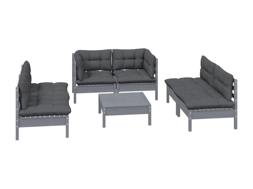 Brown wooden garden furniture set, 63.5x63.5x62.5 cm, 02 0017112 JZTN43460