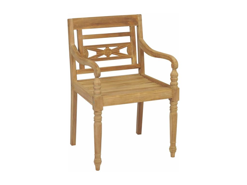 Lysvia 4-piece chairs, solid teak wood, VCOF72364