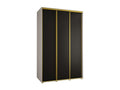 Lysvia 1 Sliding Door Wardrobe 235.2/150/45 3 Doors White/Black/Gold VFSQ45948