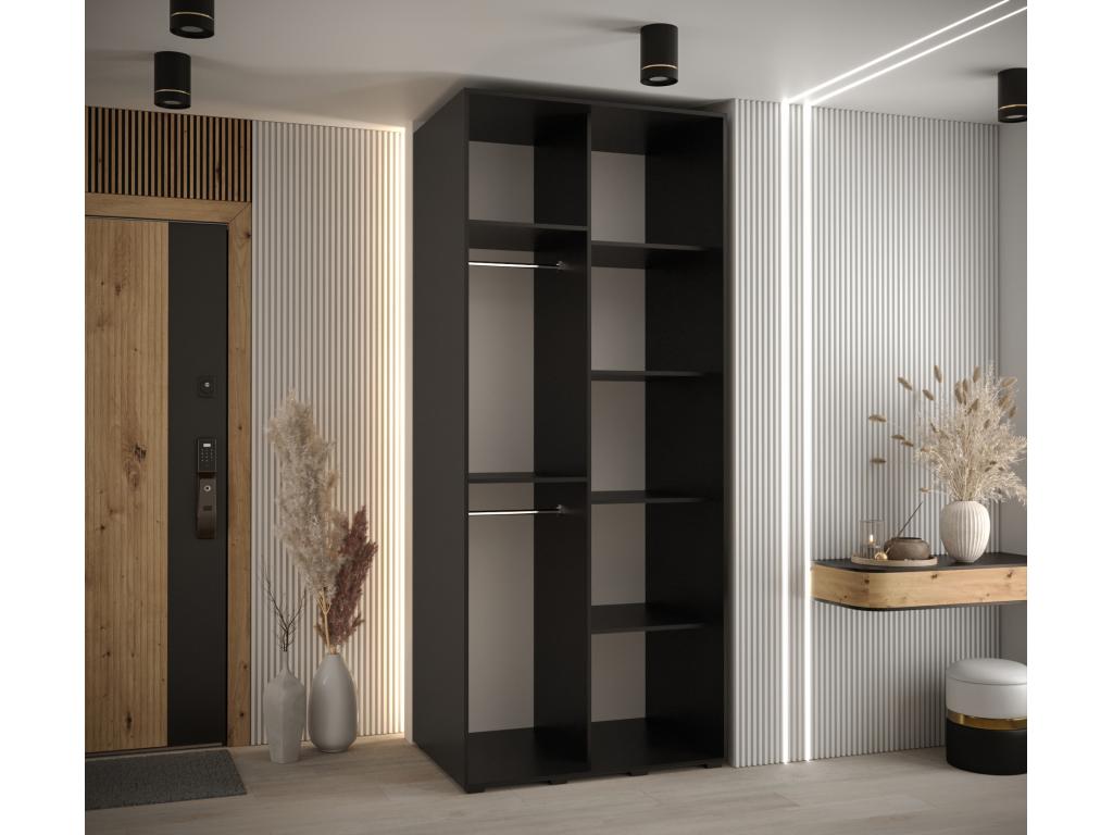 Dormeva 8 Sliding Door Wardrobe 235.2/100/60 2 Doors Black/White/Black CFDW05859