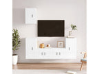 5-Piece TV Furniture Set, Glossy White, Engineered Wood, VKZL07670