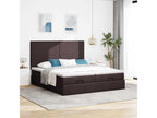 Dormeva bed frame with dark brown mattress 180x200 cm fabric PFUL95764