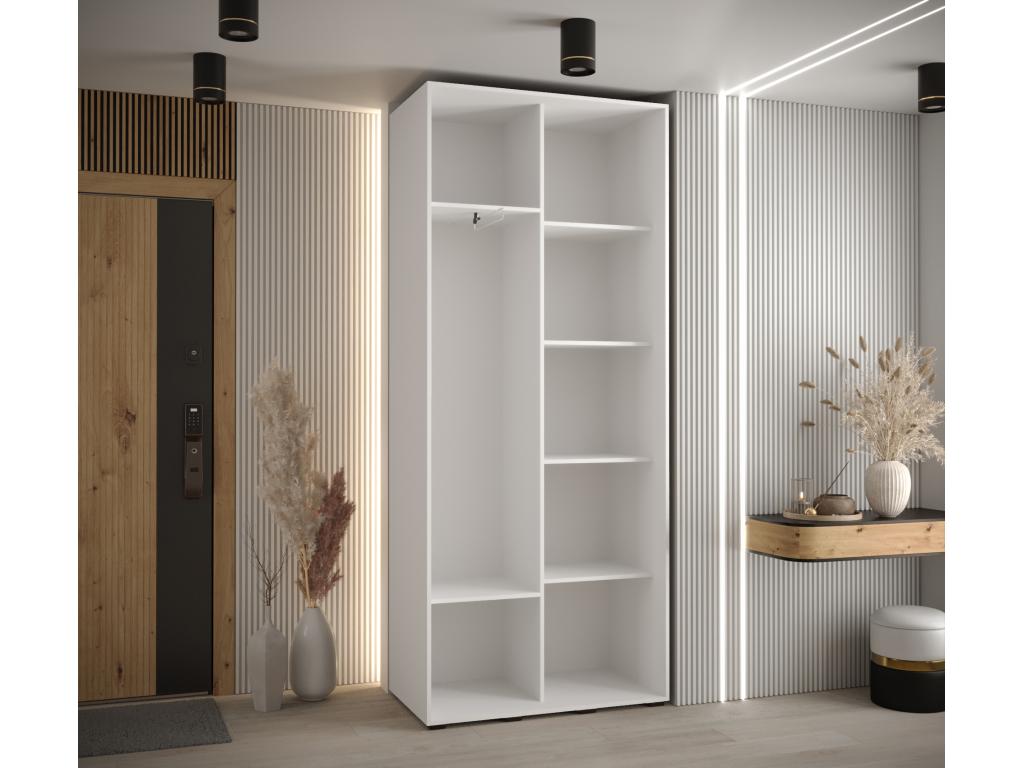 Dormeva 7 Sliding Door Wardrobe 235.2/100/45 2 Doors White/White/Black FEME05481