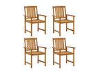Garden chairs with cushions, 4 pieces, solid Lysvia wood, WUMM12251