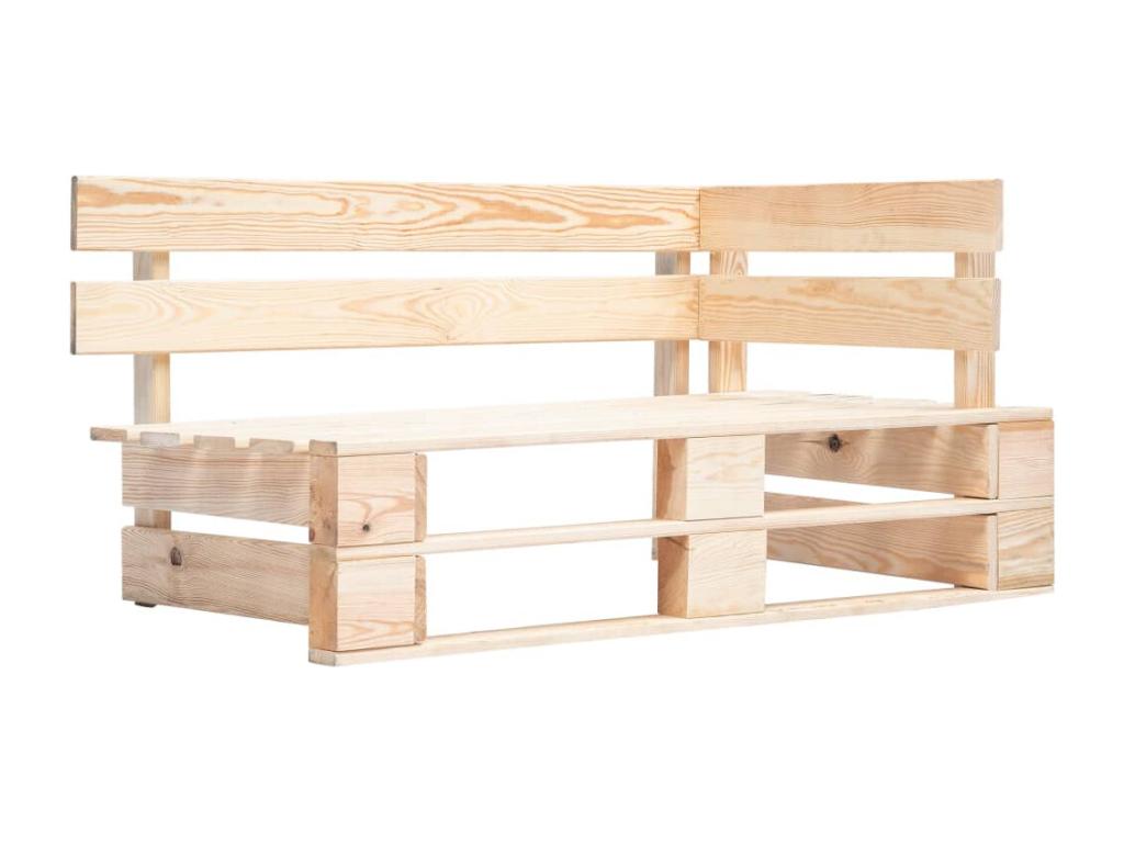 Garden pallet corner sofa in impregnated pine wood NHHQ40080