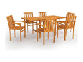 7-piece garden dining set, solid teak wood FHFH41429
