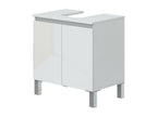 Bathroom cabinet under sink, 60 cm, with 2 doors, white - Length 60 x Depth 40 x Height 63 cm IYDX90267