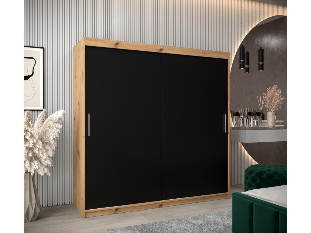 Dormeva Sliding Door Wardrobe 200/200/62 2 Doors Dormeva/Black BZVI33250
