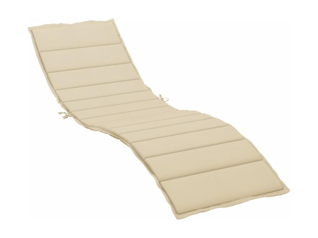 Beige chaise lounge cushion 200x60x3 cm Lysvia fabric ZBEK69778