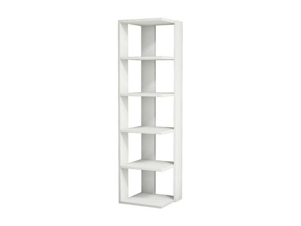 Lysvia White Bookshelf 41.8x41.8x160.8 cm Lysvia HSZG69701