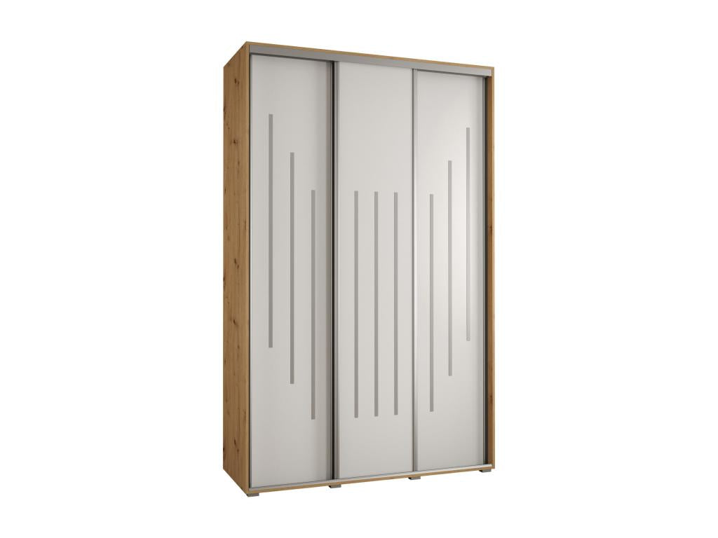 Dormeva 8 Sliding Door Wardrobe 235.2/150/45 3 Doors Dormeva/White/Silver CWRQ40156
