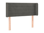 Headboard with wings, Dark Grey, 83x16x78/88 cm, Velvet QJQJ61452