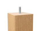 Set of 4 10x7 square beech wood furniture legs - BED LEGS SRIL35395