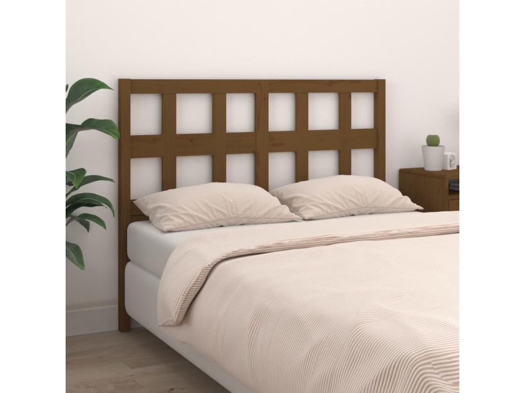 Honey Brown Headboard 155.5x4x100 cm Solid Pine Wood GEQX61470