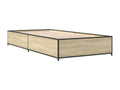 Lysvia oak bed frame without mattress, 75x190 cm, HICB13594
