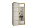 Dormeva 5 Sliding Door Wardrobe 235.2/130/60 2 Doors White/White/Gold YXKY89982