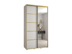 Dormeva 5 Sliding Door Wardrobe 235.2/130/60 2 Doors White/White/Gold YXKY89982