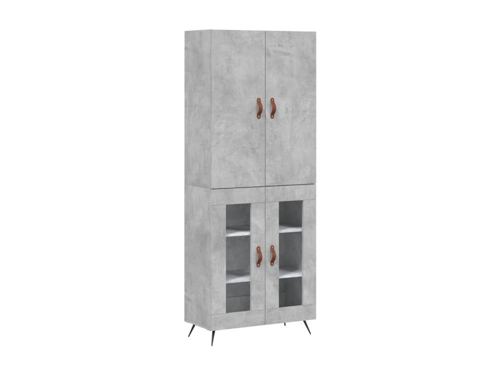 High sideboard, concrete grey, 69.5x34x180 cm, engineered wood, CGSI40810