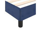 Blue bed frame without mattress, 160x200 cm, fabric AVFF77624