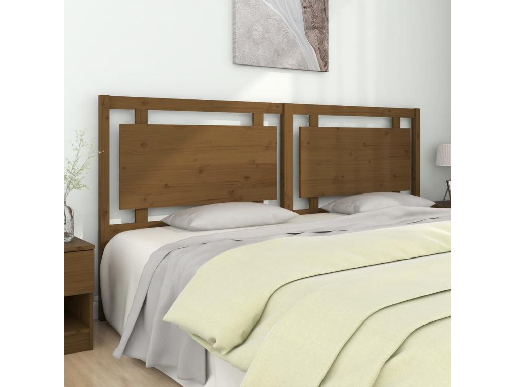 Honey Brown Headboard 205.5x4x100 cm Solid Pine Wood GPCU03110
