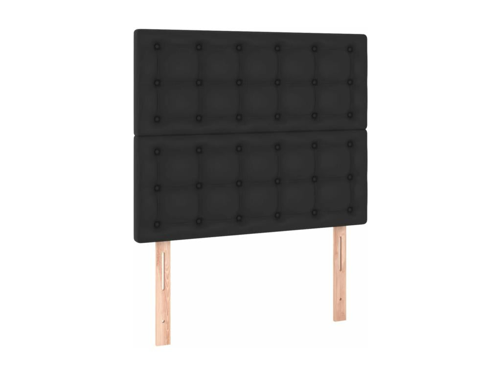2-piece headboard set, black, 100x5x78/88 cm, faux leather, VSKV72151
