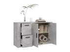 Concrete Grey Buffet 100x33x59.5 cm Engineered Wood HRGQ64816