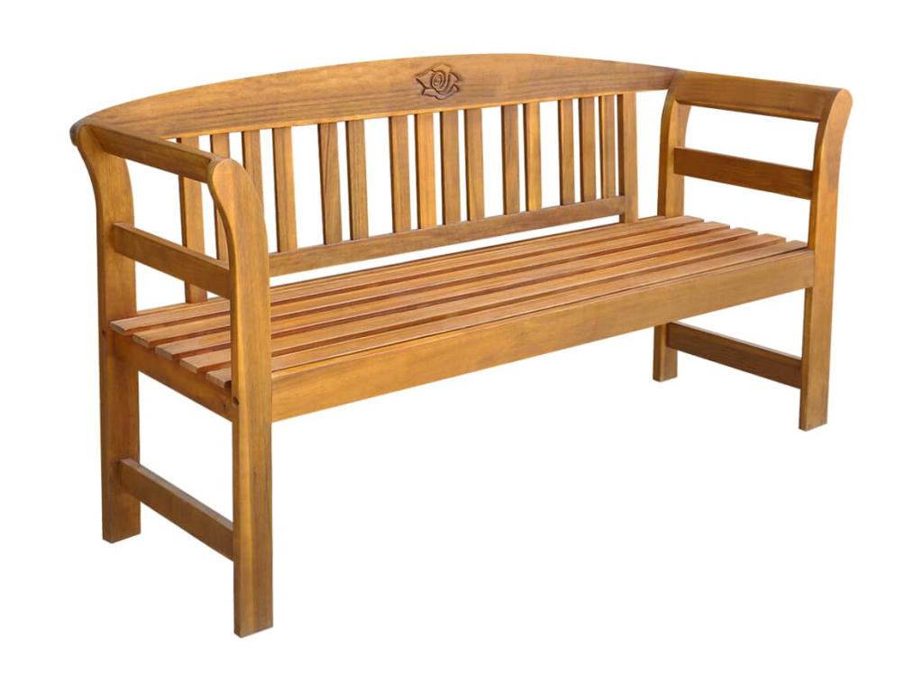 Garden bench, brown wood furniture, 157x45x82.5 cm, 02 0011452 ZWPO32120