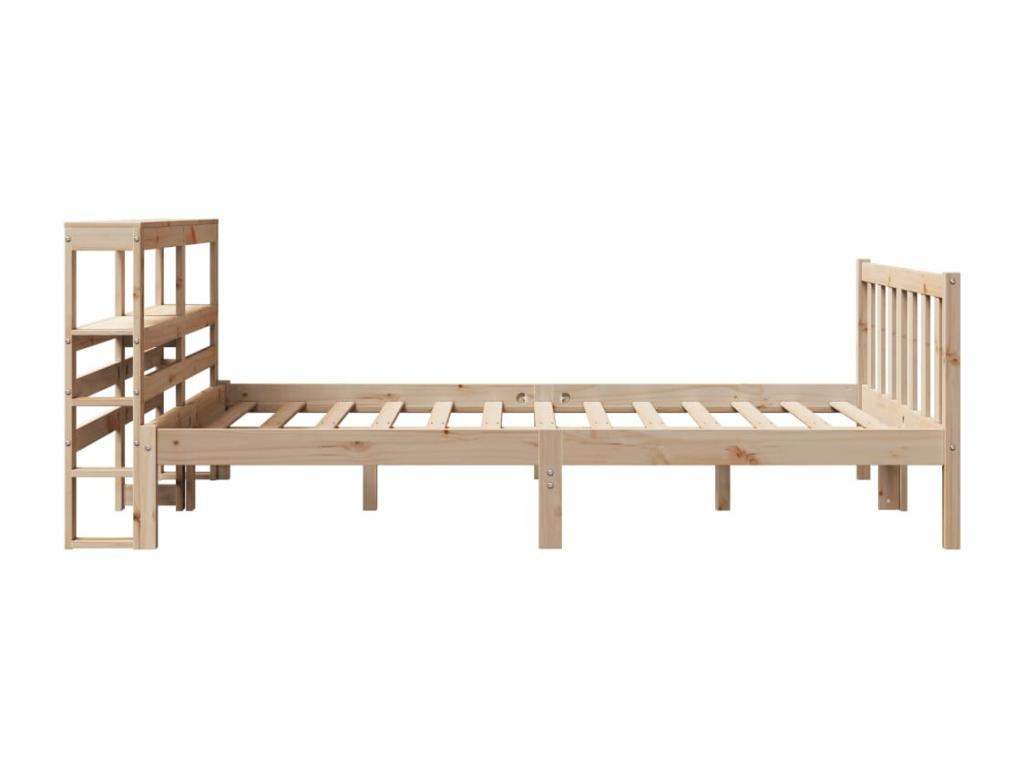 Bed frame without mattress 135x190 cm solid pine wood TWQQ86861