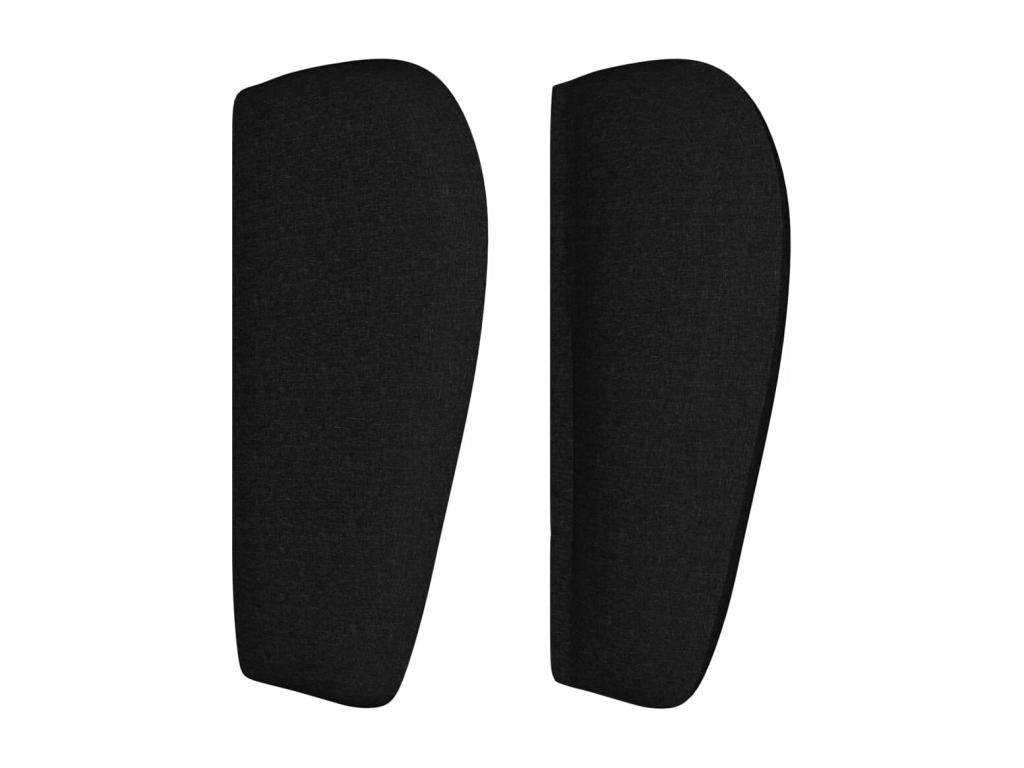 Headboard with wings, Black, 163x23x78/88 cm, Fabric KRLK33872