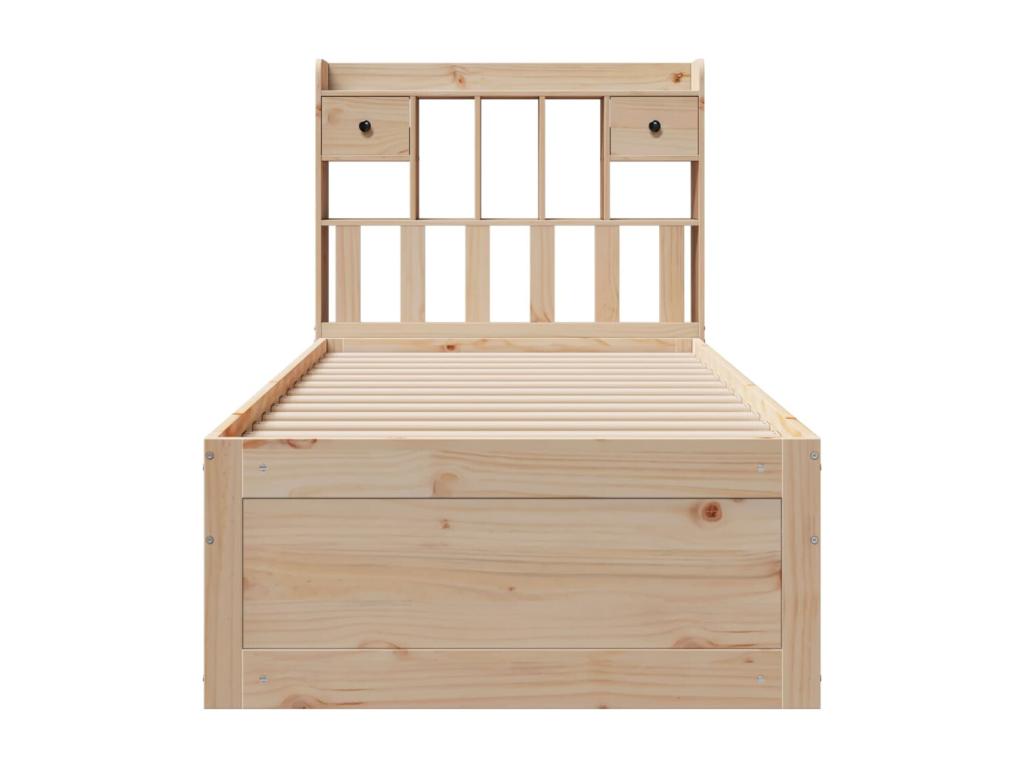 Bookshelf bed without mattress 100x200 cm solid pine wood EGVU02024
