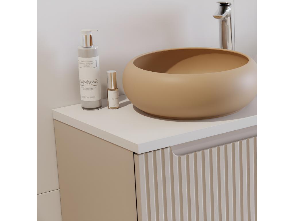 120cm vanity unit with 4 doors, Dormeva Cashmere and White countertop JSPU26678