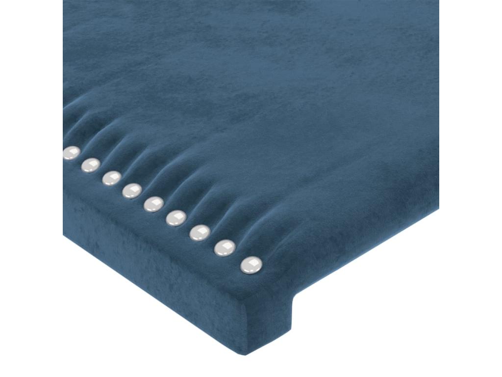 Dark Blue LED Headboard 160x5x78/88 cm Velvet DTCZ40710