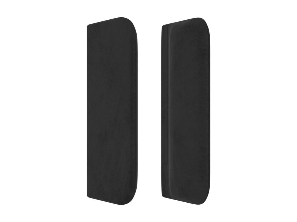Headboard with wings, Black, 93x16x78/88 cm, Velvet, HOWM61313