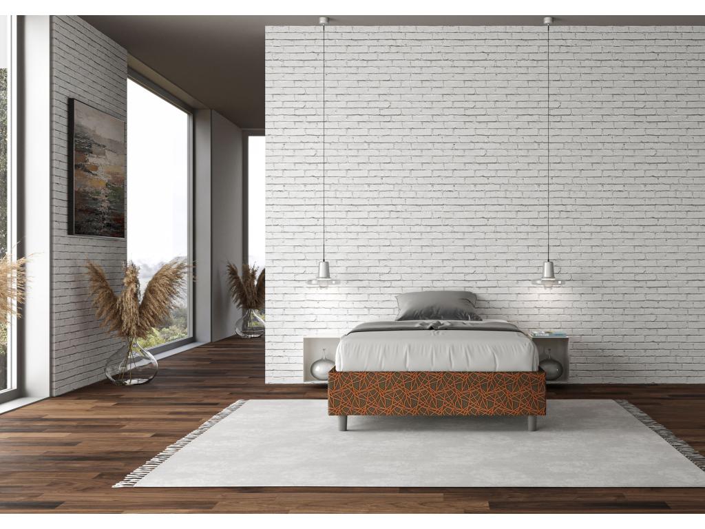 Dormeva OMVU33876 Single Bed Frame with Storage, Upholstered 120x200cm Fabric