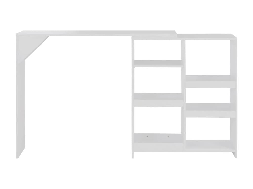Bar table with removable shelf, white, 138x39x110 cm, JLSO46227