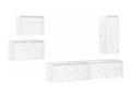 5-Piece TV Unit, White, Solid Pine Wood QIDV83405
